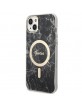 Guess iPhone 14 SET MagSafe Charger + Marble Case Cover Black