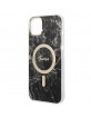 Guess iPhone 14 SET MagSafe Charger + Marble Case Cover Black