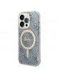 Guess iPhone 14 Pro Max SET MagSafe Ladegerät + 4G Hülle Case Blau