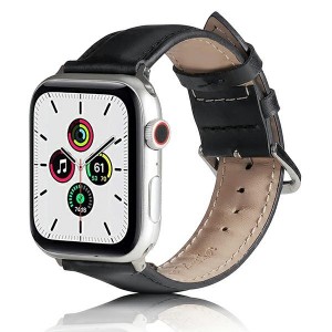Beline Apple Watch Armband Echtleder 42 44 45 49mm Ultra Schwarz