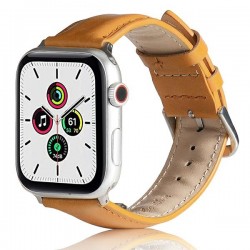 Beline Apple Watch Strap Genuine Leather 42 44 45 49mm Ultra Light Brown