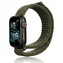 Beline Apple Watch Armband Nylon 42 45 45 49mm Ultra Grün Khaki