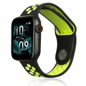 Beline Apple Watch Strap Silicone 38 40 41 Sport Black Lime