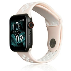 Beline Apple Watch Strap Silicone 42 44 45 49mm Ultra Sport Pink White
