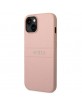 Guess iPhone 14 Case Cover Saffiano Strap Pink