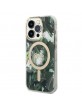 Guess iPhone 14 Pro SET MagSafe Charger + Jungle Case Green