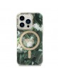 Guess iPhone 14 Pro SET MagSafe Ladegerät + Jungle Hülle Case Grün