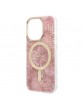 Guess iPhone 14 Pro SET MagSafe Charger + Jungle Cover Case Pink