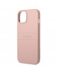 Guess iPhone 14 Plus Case Cover Saffiano Strap Pink