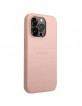 Guess iPhone 14 Pro Max Case Cover Saffiano Strap Pink