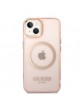 Guess iPhone 14 Plus MagSafe case cover translucent pink