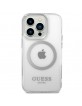 Guess iPhone 14 Pro Max MagSafe Case Hülle Cover Translucent Silber