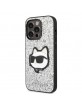 Karl Lagerfeld iPhone 14 Pro Hülle Case Cover Glitter Choupette Silber