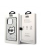 Karl Lagerfeld iPhone 14 Pro Case Cover Glitter Choupette Silver