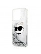 Karl Lagerfeld iPhone 14 Pro Case Cover Glitter Choupette Head Silver