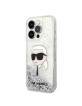 Karl Lagerfeld iPhone 14 Pro Case Cover Glitter Karl Head Silver