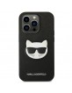 Karl Lagerfeld iPhone 14 Pro Hülle Case Cover Saffiano Choupette 3D Schwarz