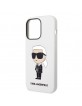 Karl Lagerfeld iPhone 14 Pro Case Cover Silicone Ikonik White