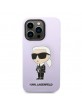 Karl Lagerfeld iPhone 14 Pro Hülle Case Cover Silikon Ikonik Violett