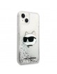 Karl Lagerfeld iPhone 14 Plus Case Cover Glitter Choupette Head Silver
