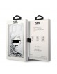 Karl Lagerfeld iPhone 14 Plus Hülle Case Cover Glitter Choupette Kopf Silber