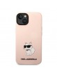 Karl Lagerfeld iPhone 14 Plus Hülle Case Cover Silikon Choupette Rosa Pink