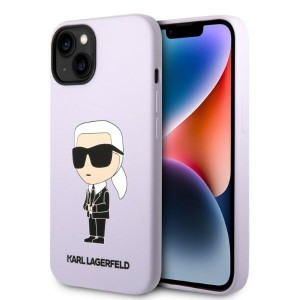 Karl Lagerfeld iPhone 14 Plus Hülle Case Cover Silikon Ikonik Violett