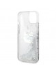 Karl Lagerfeld iPhone 14 Case Cover Glitter Choupette Head Silver