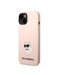 Karl Lagerfeld iPhone 14 Hülle Case Cover Silikon Choupette Rosa Pink