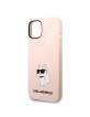 Karl Lagerfeld iPhone 14 Case Cover Silicone Choupette Pink