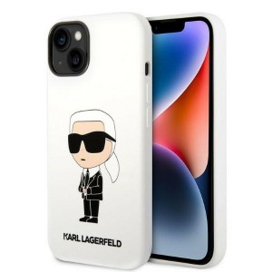 Karl Lagerfeld iPhone 14 Hülle Case Cover Silikon Ikonik Weiß