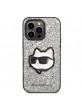 Karl Lagerfeld iPhone 14 Pro Max Hülle Case Cover Glitter Choupette Silber