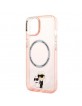 Karl Lagerfeld iPhone 14 Magsafe Hülle Case Cover Karl & Choupette Rosa
