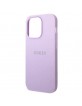 Guess iPhone 14 Pro Hülle Case Cover Saffiano Strap Violett