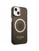 Guess iPhone 14 Plus MagSafe Case Hülle Cover Translucent Schwarz