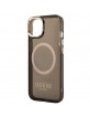 Guess iPhone 14 Plus MagSafe case cover translucent black