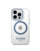 Guess iPhone 14 Pro Max MagSafe case cover translucent blue