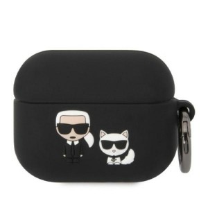 Karl Lagerfeld AirPods Pro Case Cover Silicone Karl & Choupette Black