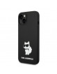 Karl Lagerfeld iPhone 14 Plus Magsafe Case Silicone Choupette Black