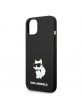 Karl Lagerfeld iPhone 14 Plus Magsafe Case Silicone Choupette Black