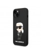 Karl Lagerfeld iPhone 14 Plus Magsafe Hülle Case Silikon Ikonik Schwarz