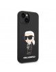 Karl Lagerfeld iPhone 14 Plus Magsafe Hülle Case Silikon Ikonik Schwarz