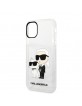 Karl Lagerfeld iPhone 11 Case Hülle Glitter Karl & Choupette Transparent