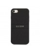 Guess iPhone SE 2022 / 2020 / 8 / 7 Case Cover Saffiano Strap Black
