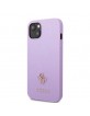 Guess iPhone 13 Hülle Case Cover Saffiano Small Metal Logo Violett