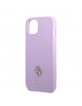 Guess iPhone 13 Case Cover Saffiano Small Metal Logo Purple