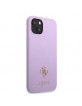 Guess iPhone 13 mini Hülle Case Cover Saffiano Small Metal Logo Violett
