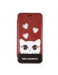 Karl Lagerfeld iPhone XS / X Tasche / Book Case Valentine Rot