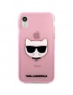 Karl Lagerfeld iPhone XR Hülle Case Cover Glitter Choupette Rosa