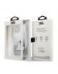 Karl Lagerfeld iPhone 12 Pro Max Hülle Case Liquid Glitter Choupette Fun Silber